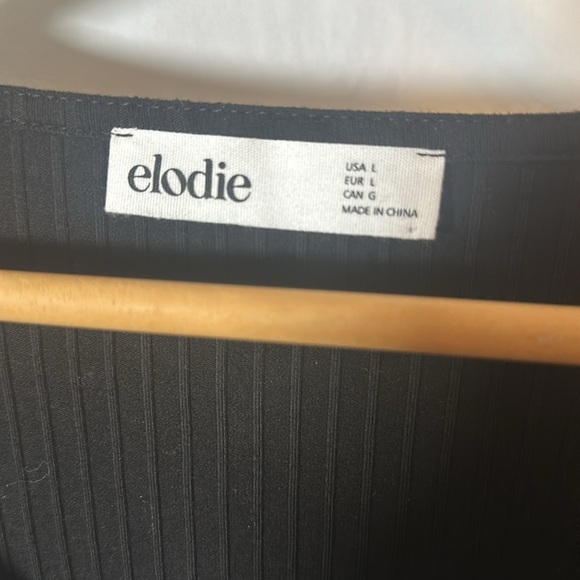 Cropped ribbed long sleeved tee - Picture 4 of 5